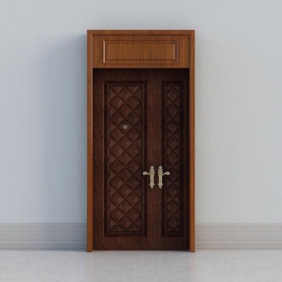 Classic Wooden Door 3D model