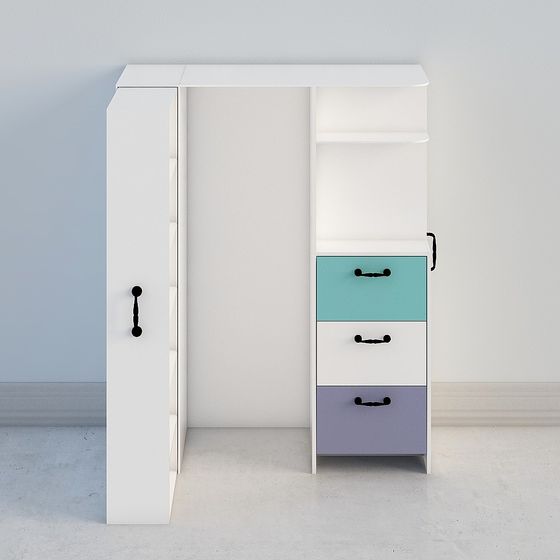 Stylish Urban Storage Cabinet 3D model