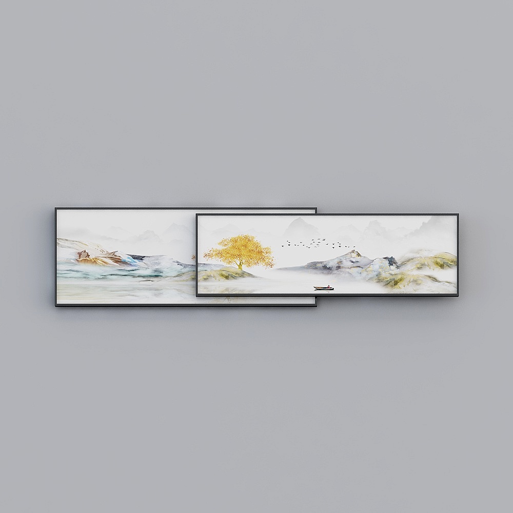 Glorious Fine Painting - Simple Modern -L-33586-1-2-Landscape Decoration Painting