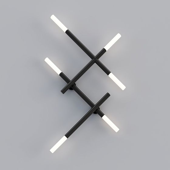 Stylish X-Shaped Wall Light 3D Model