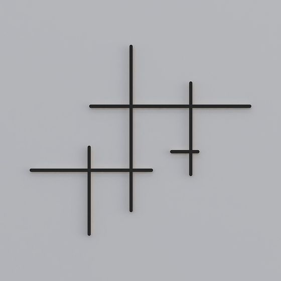 Tic-Tac-Toe Grid 3D model for Creative Projects