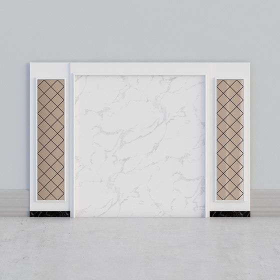 Elegant Marble Door 3D model