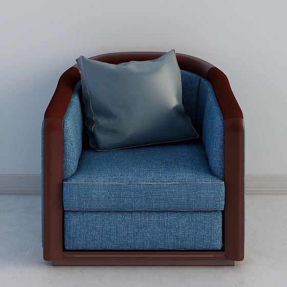 Stylish Low-Poly Armchair 3D model for Modern Spaces