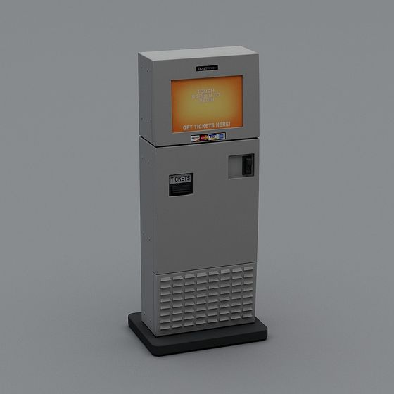 Modern Ticket Vending Machine 3D model