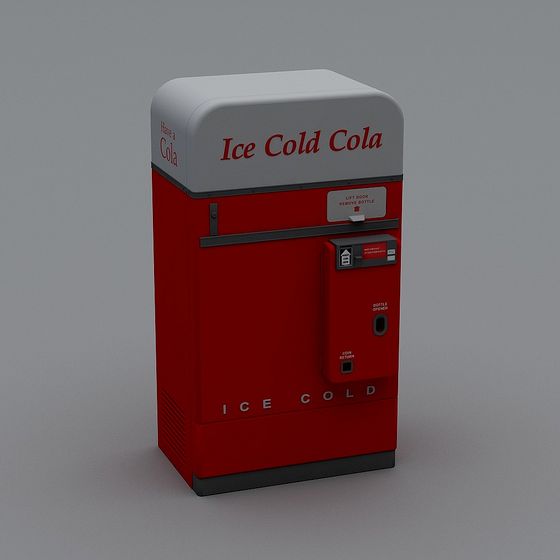 Retro Ice Cold Cola Vending Machine 3D model