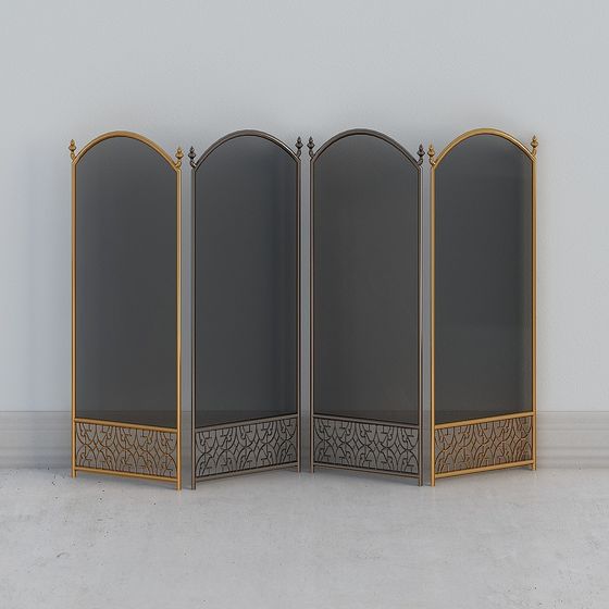 Ornate Folding Screen 3D model