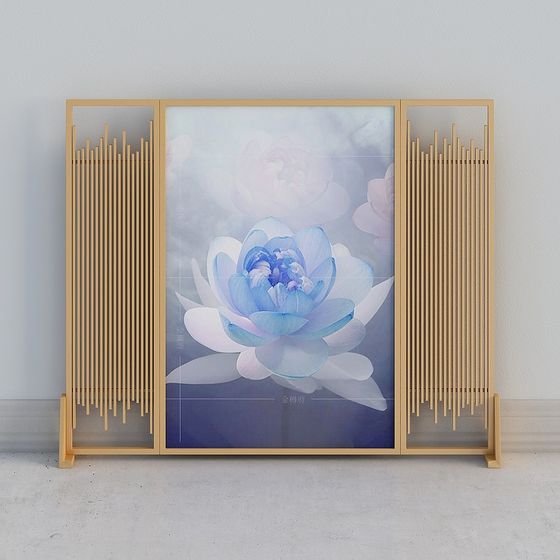 Lotus Screen 3D model with Elegant Design