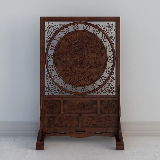 Elegant Low-Polygon Screen 3D model