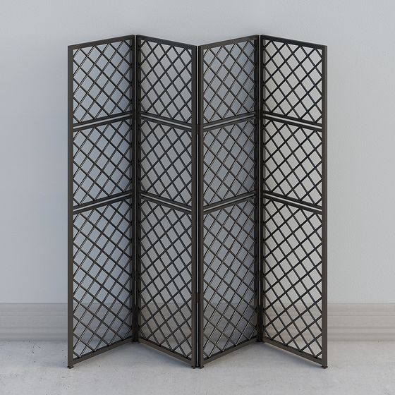 Stylish Lattice Screen 3D model for Contemporary Spaces