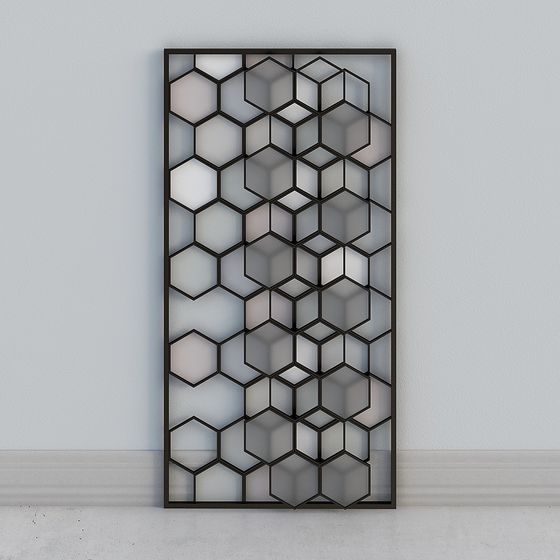 Honeycomb Window Low-Poly 3D model