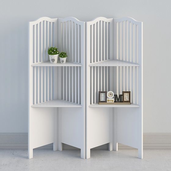 Folding Screen Bookshelf 3D model