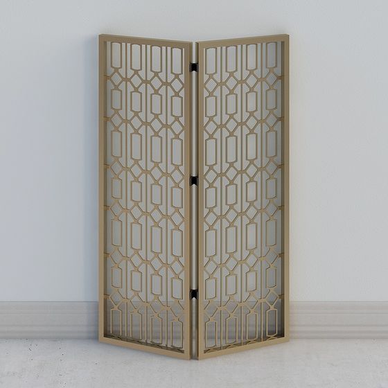 Chic Low-Poly Screen 3D model for Modern Interiors