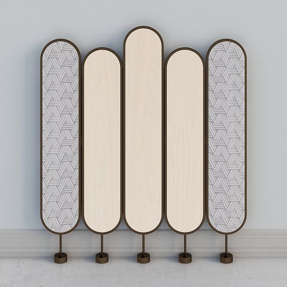 Stylish Streamlined Partition 3D Model