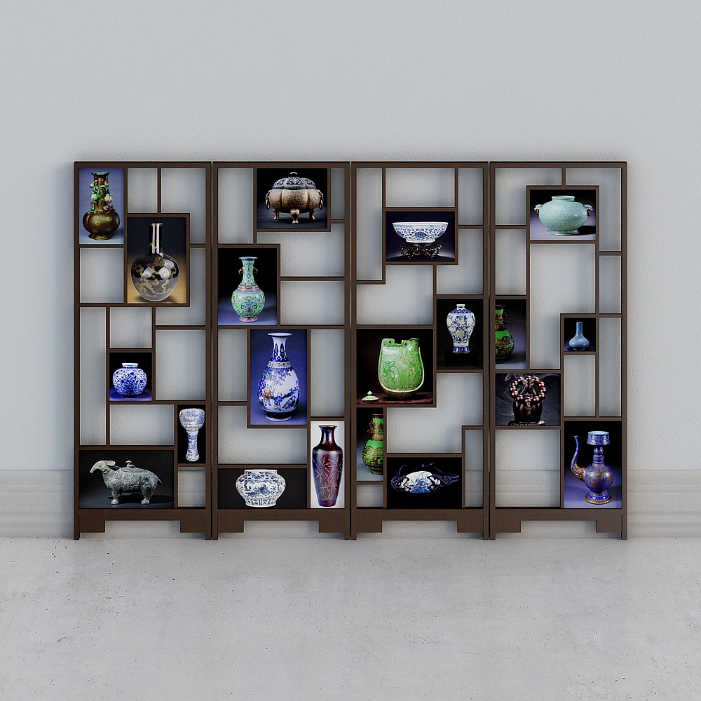 Traditional Chinese Screen 3D model with Modern Elegance