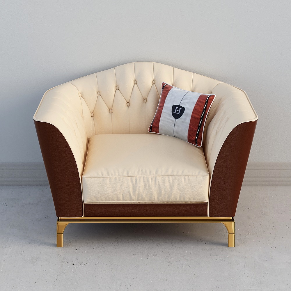 Sofá individual de lujo ligero Craftsman - QS003