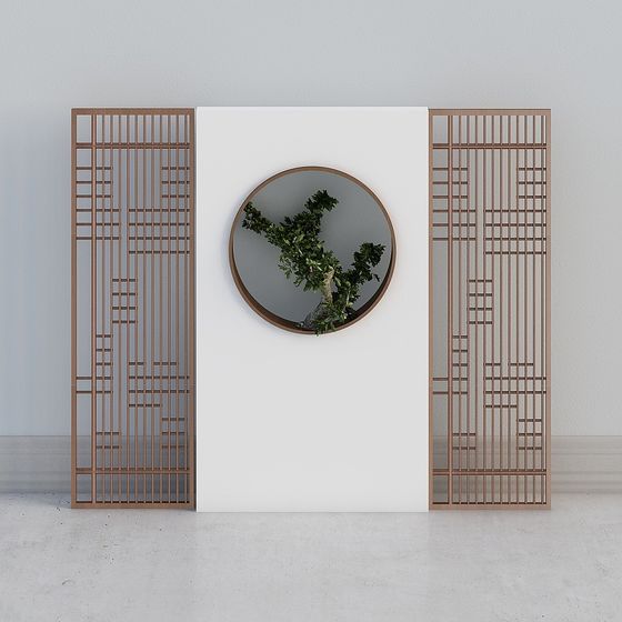 Elegant Bamboo Shadow Screen 3D model