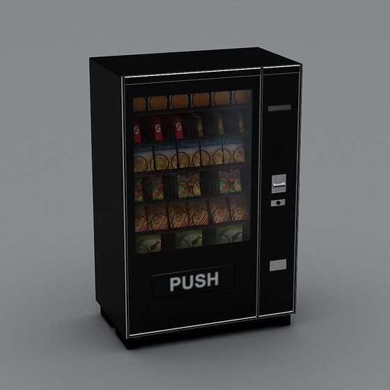Stylish Low-Poly Vending Machine 3D Model