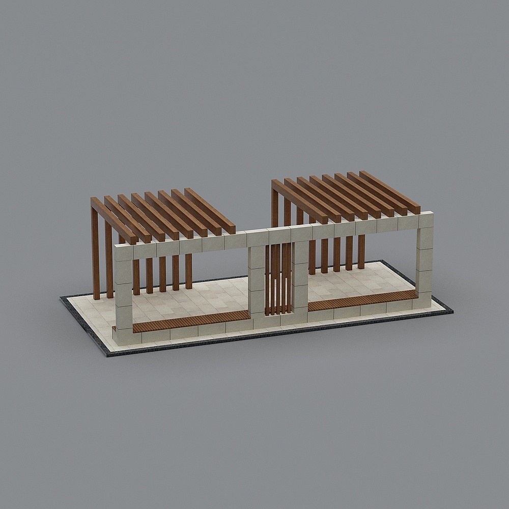 Low-Polygon Outdoor Landscape 3D model