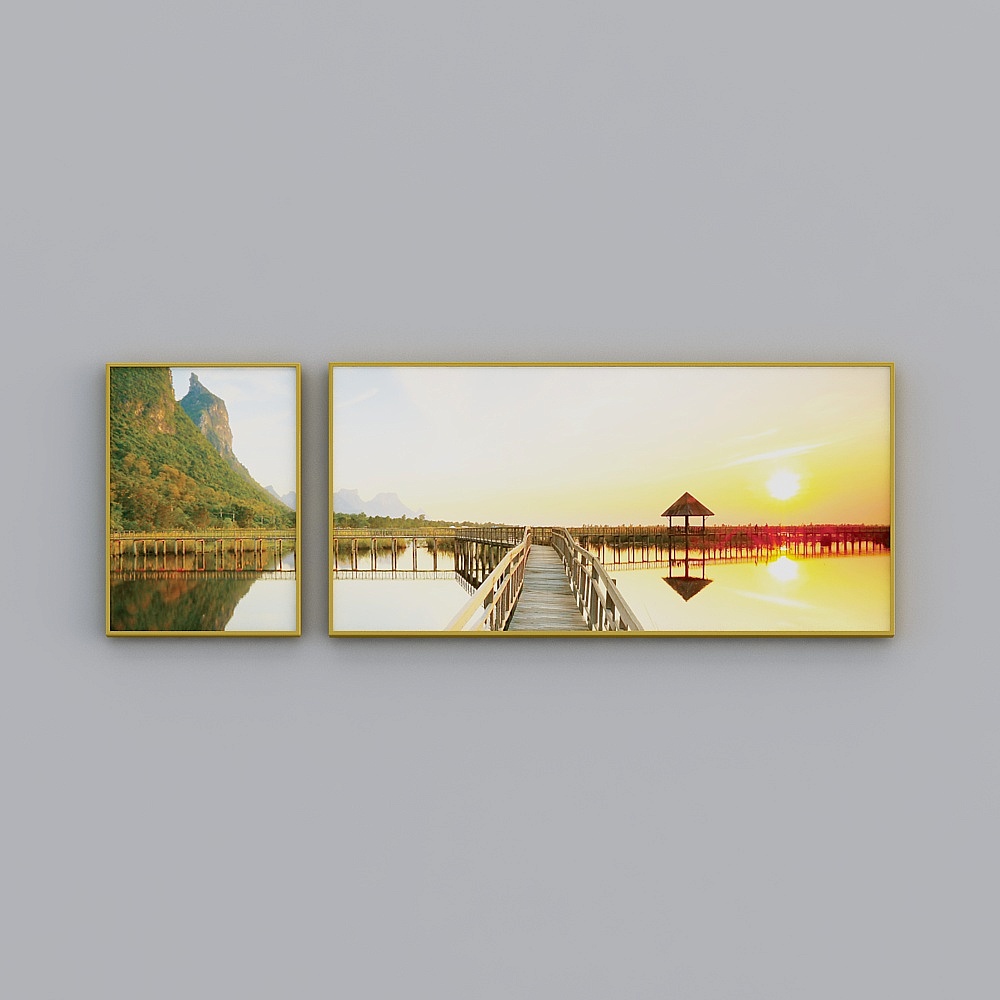 Glorious Fine Paintings - Simple Modern -L-21971-1-2- Landscape Decoration Paintings