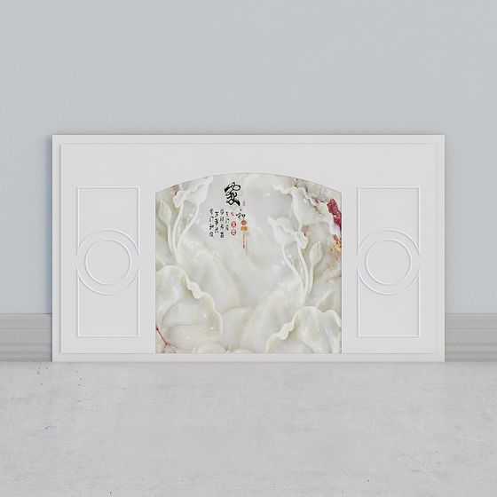 Magnolia Flower Screen 3D model for Elegant Environments