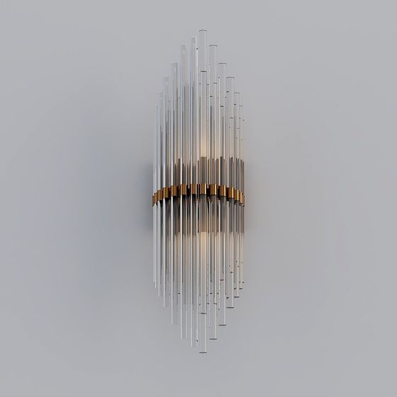 Crystal Waterfall Wall Lamp 3D model