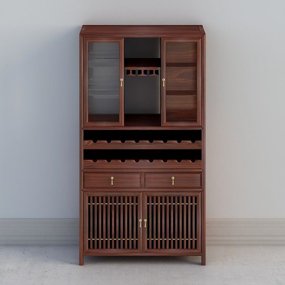 Retro Wine Cabinet 3D model