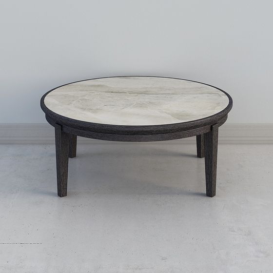 Elegant Round Marble Coffee Table 3D model