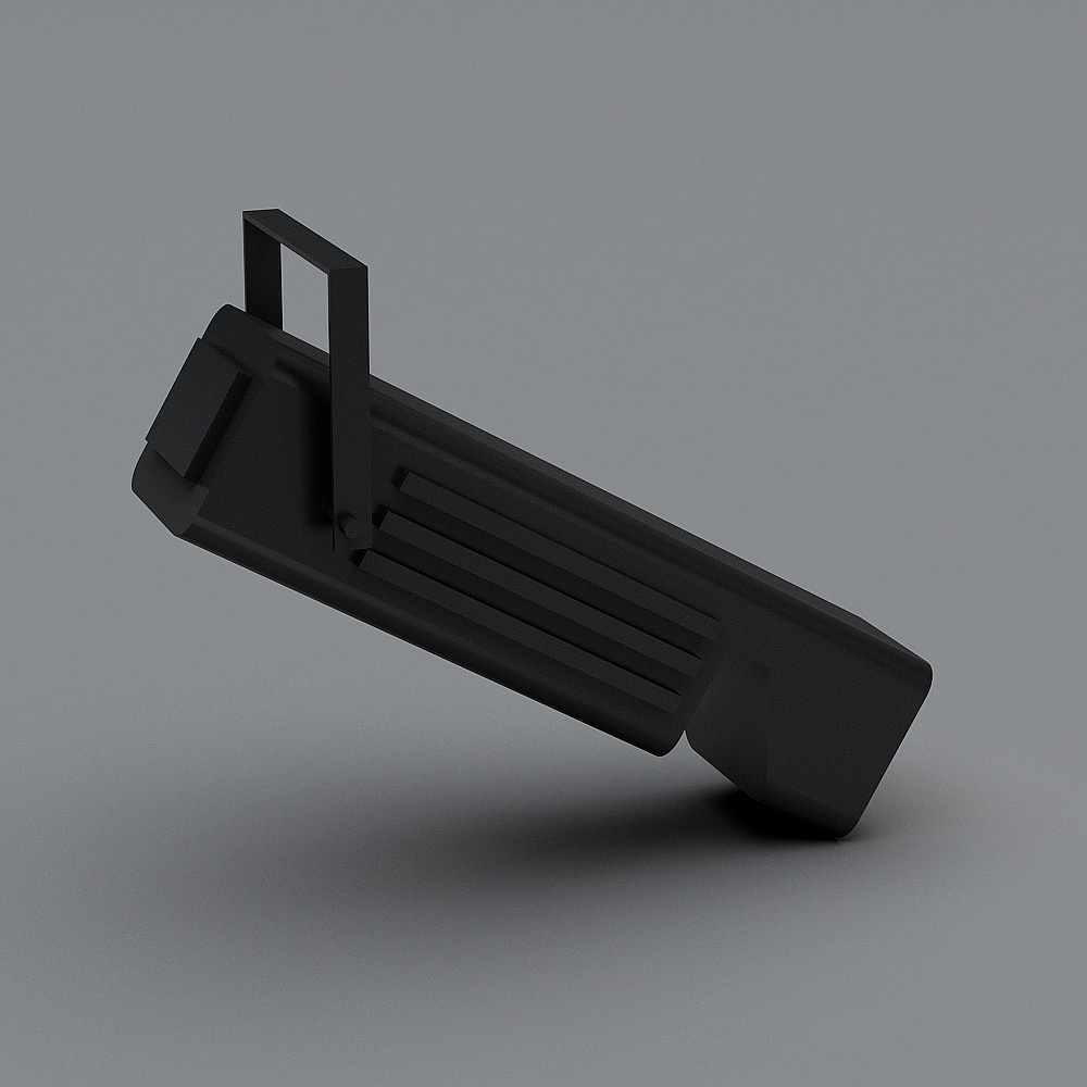 Futuristic Low-Poly Gun 3D Model