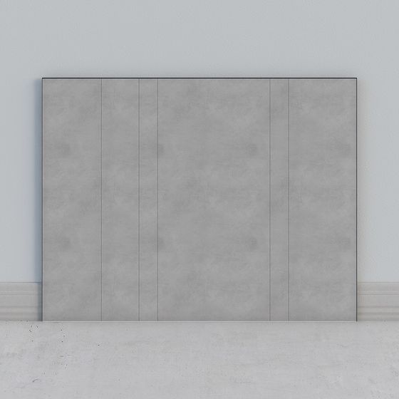 Unique Low-Polygon Concrete Wall 3D Model
