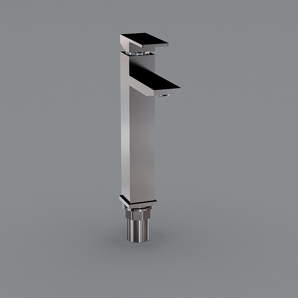 Stylish Low-Poly Faucet 3D model for Modern Spaces