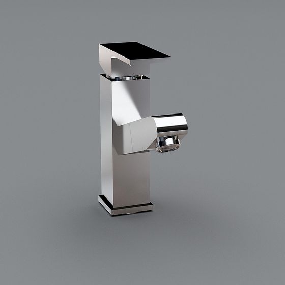 Sleek Low-Polygon Faucet 3D model