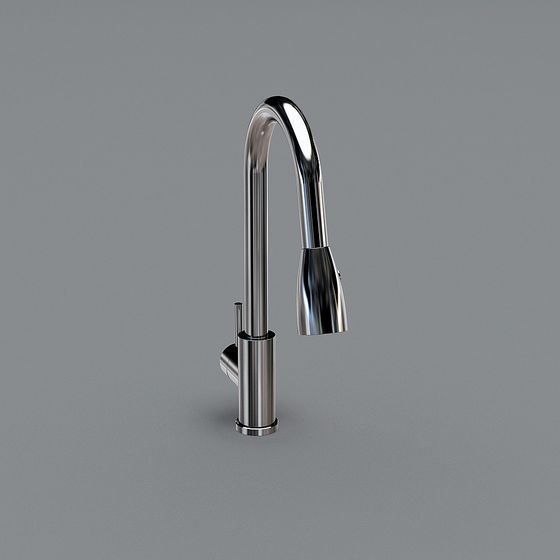 Sleek Modern Kitchen Faucet 3D model