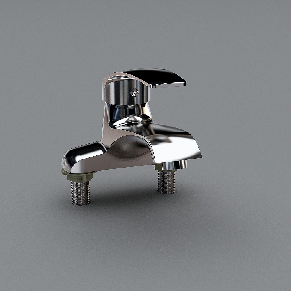 Elegant Low-Poly Faucet 3D Model