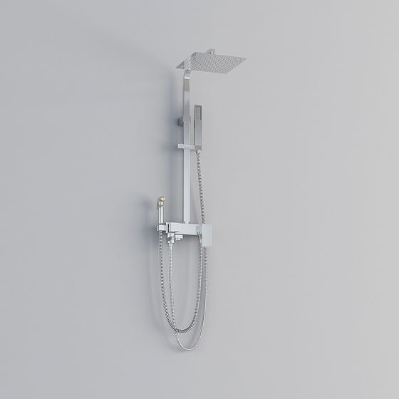 Stylish Shower System 3D model for Modern Spaces