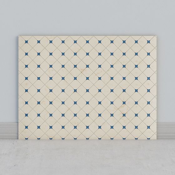 Tile Wall Panel 3D Model with Low Poly Style