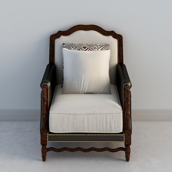 Elegant Vintage Armchair 3D model