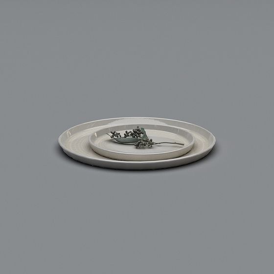Zen-Inspired Tea Tray 3D model