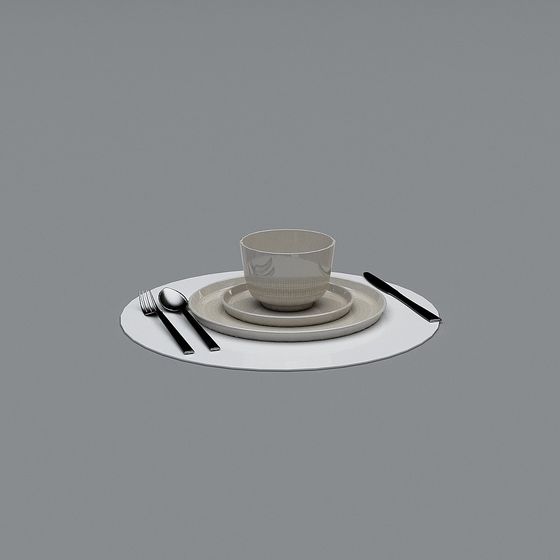 Elegant Tableware 3D Model for Modern Aesthetics