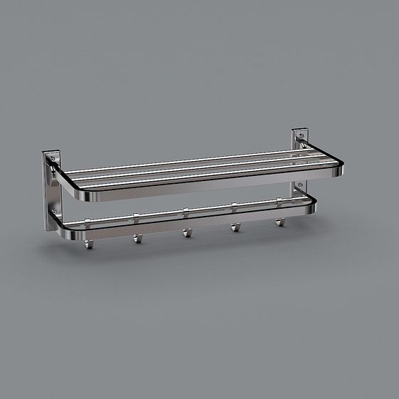 Modern Minimalist Towel Rack 3D model