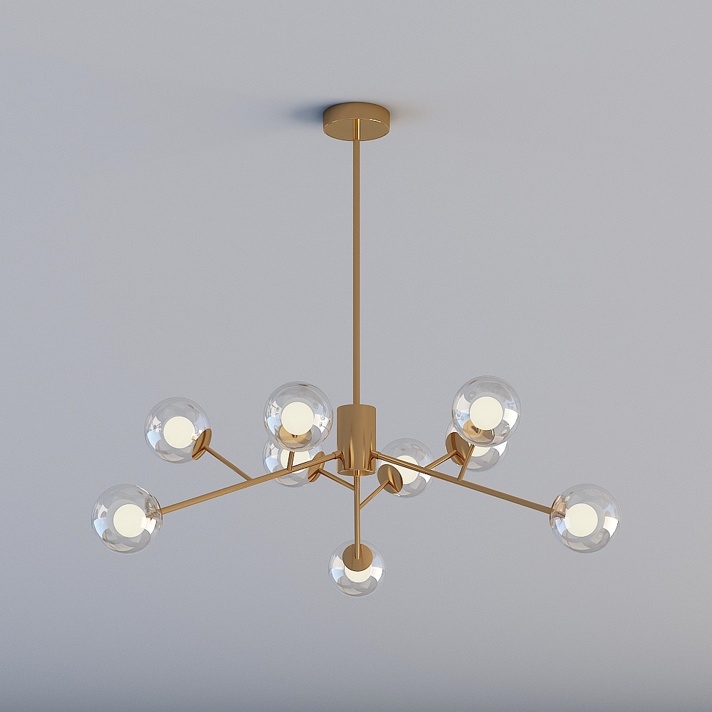 Postmodern light luxury chandelier for bedroom and dining room