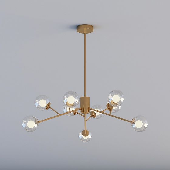 Sputnik 3D model - Modern Minimalist Chandelier