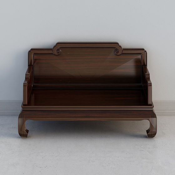 Elegant Vintage Bench 3D model for Modern Interiors