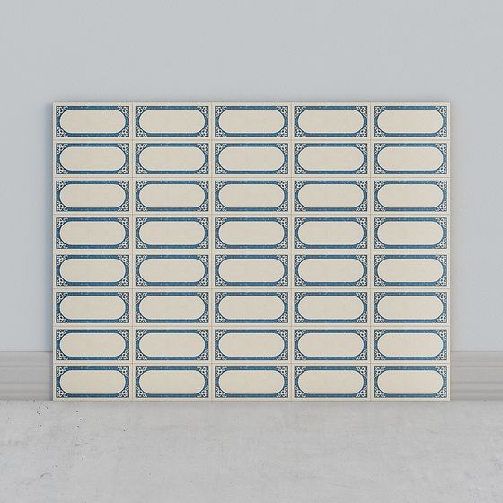 Vintage Tiles Low-Polygon 3D model for Creative Projects