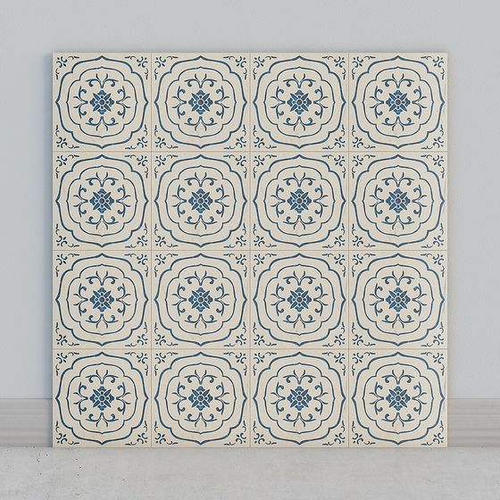 Vintage Tiles Low Poly 3D Model for Modern Spaces