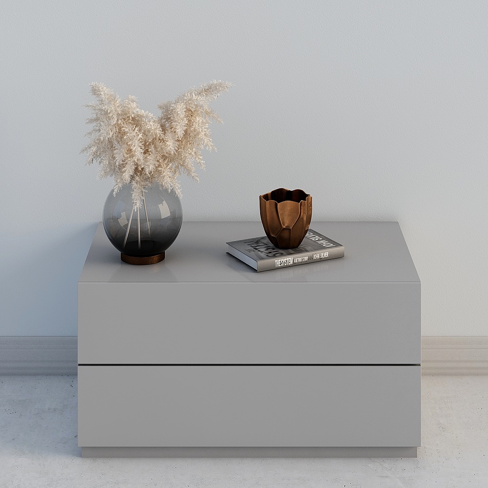 Modern Low-Polygon Nightstand 3D model