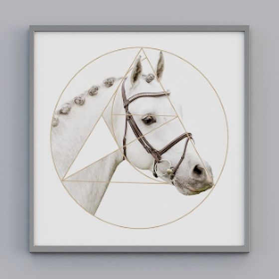 Elegant White Horse 3D model for Creative Use