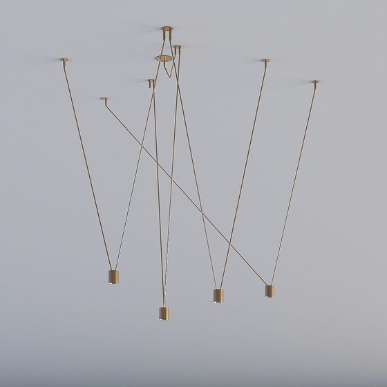 Elegant Geometric Pendant Light 3D model