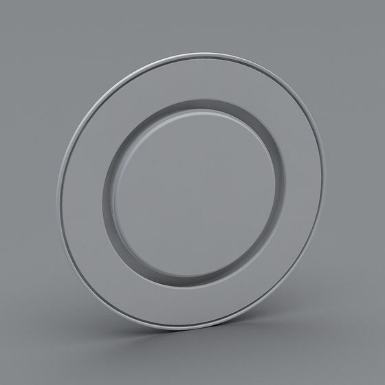Elegant Round Plate 3D model for Creative Projects