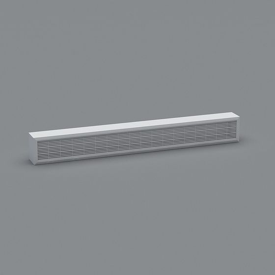 Stylish Wall-Mounted Radiator 3D model for Interiors