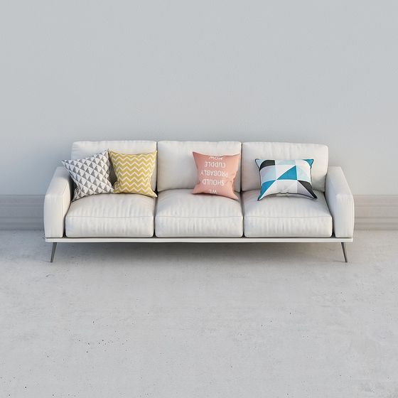 Urban Comfort Low-Poly Sofa 3D model